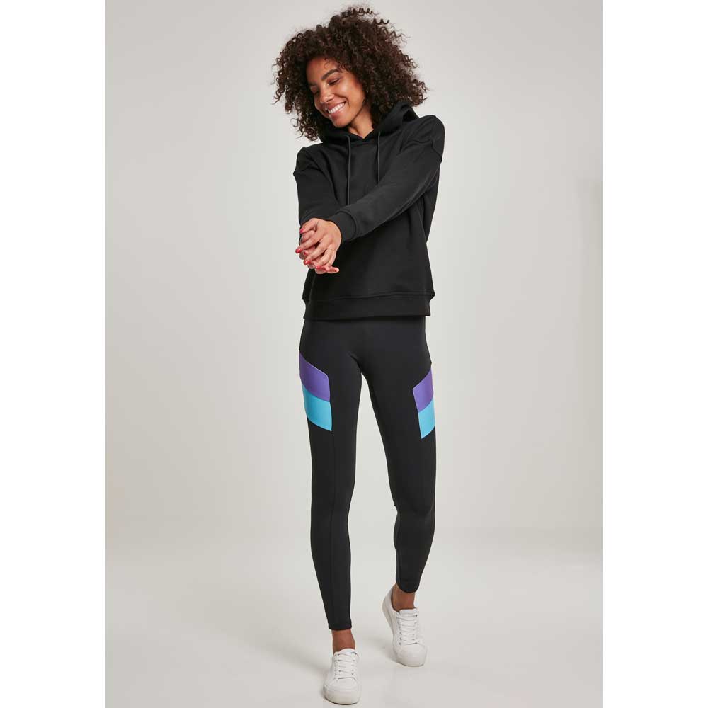 Urban Classics - Color Block Work out sport legging - Black/Purple